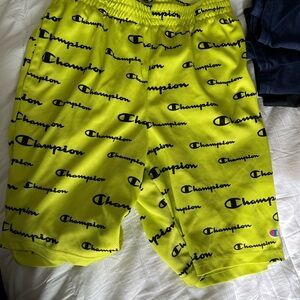 Champion Bright Yellow Logo Shorts